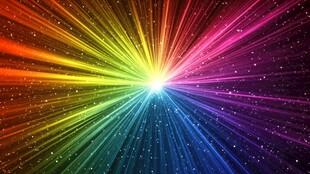 炫彩放射光芒背景图