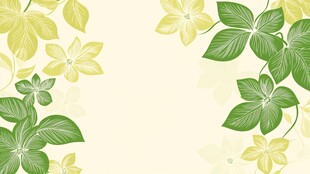 清新绿叶花卉背景图