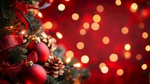 圣诞树上的节日装饰