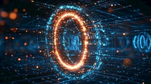 科技感数字0的未来场景