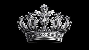 复古华丽银色皇冠