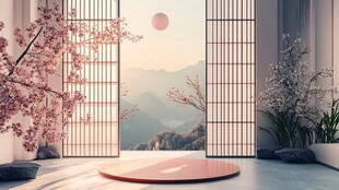 日式禅意空间的自然景致