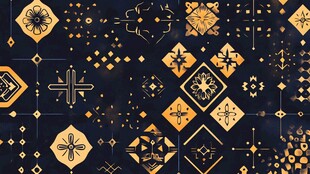 黑金几何图案精美装饰背景