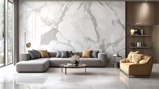 现代简约大理石风客厅空间