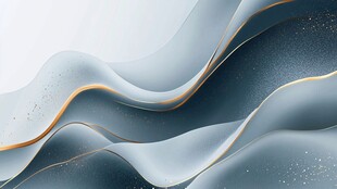 流动金纹渐变波浪背景图