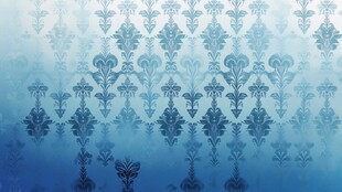 蓝调复古花纹背景图案