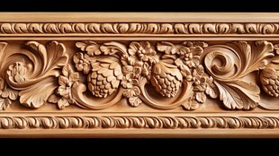 欧式木雕葡萄花纹装饰条
