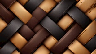 棕黑交织的立体编织纹理