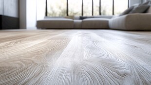 简约客厅中的木质地板纹理