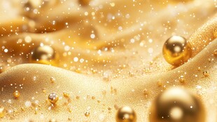 金色流沙中的璀璨金球