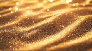 金色闪光流沙纹理背景