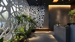 现代风格镂空墙室内空间