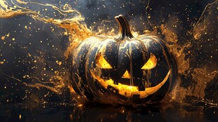 燃烧的南瓜灯 奇幻氛围