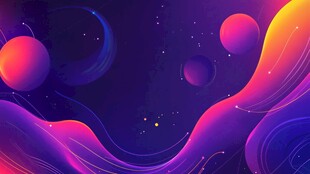 梦幻宇宙流体星球背景图