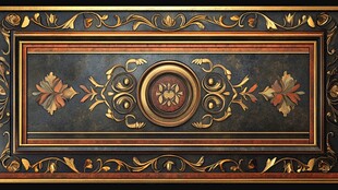 复古华丽装饰性木板纹饰