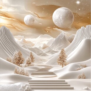 梦幻星际雪景奇幻景观