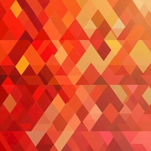 红色几何拼接抽象背景图