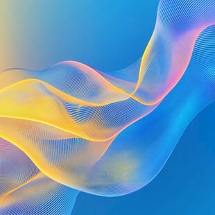 梦幻渐变动感线条背景图