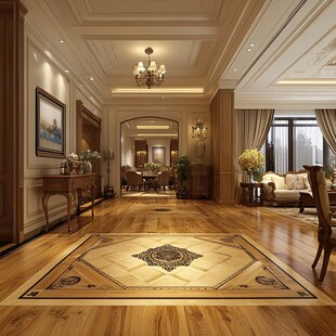 豪华欧式客厅木地板装饰图