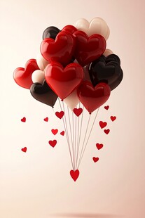 心形气球组图