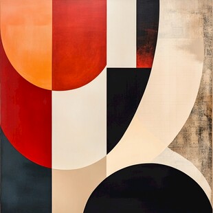 抽象几何色彩艺术画作