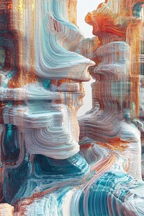梦幻色彩抽象艺术地貌景观