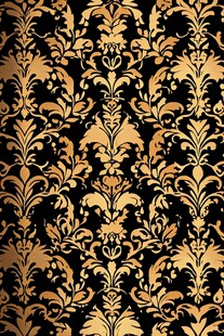 黑金奢华复古花纹壁纸
