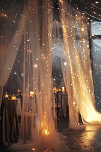 梦幻星空主题浪漫室内场景