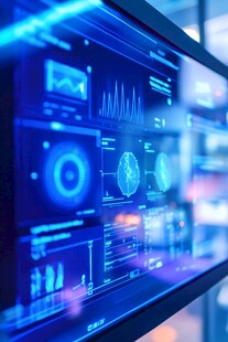 科技感十足的数字化屏幕界面