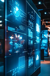 科技感十足的智能数据展示屏