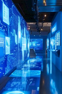 科技感十足的数字化展示空间