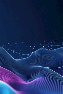 梦幻科技感波浪背景图