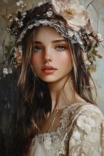 头戴花环的梦幻美少女