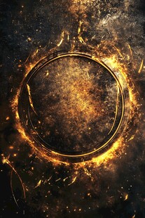 火焰环绕的神秘圆形图案