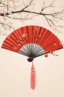 红梅折扇 中式雅致风情