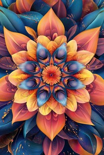 梦幻绚丽花卉艺术图案