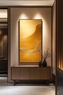 现代玄关的艺术装饰画