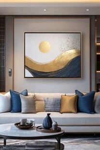 现代轻奢风客厅装饰画展示