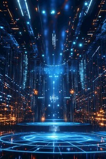 未来科技感的虚拟数字空间