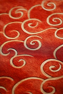 红色卷云纹精美纹理图案