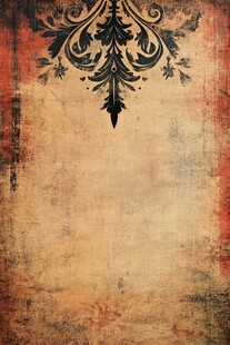 复古花纹旧纸张背景图