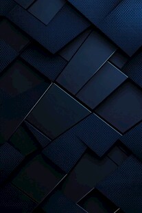 深蓝色立体方块几何背景图