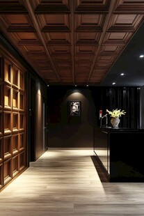 现代风格深色系玄关设计