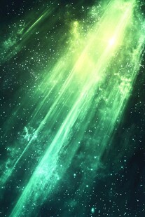 梦幻绿色星空光效背景图