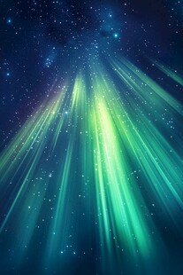 梦幻极光星空背景图