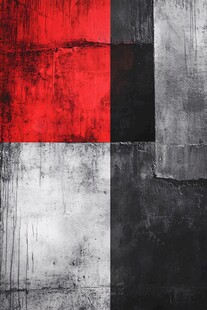 红黑灰白拼接复古墙面