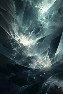 梦幻冰晶光影抽象背景图