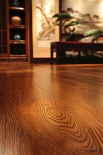 中式风格木地板室内景致