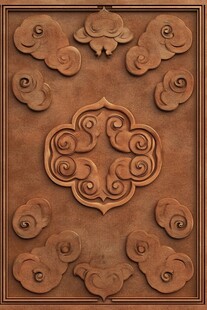 中式木雕云纹装饰图案