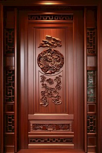 中式雕花实木门尽显古韵